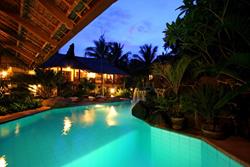 Philippine Atlantis Resort Dumaguete - Pool at night